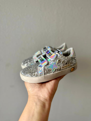 Velcro Metallic Glitter Star Sneakers