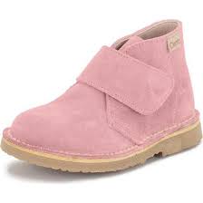 Cienta Suede Boots Pink Velcro