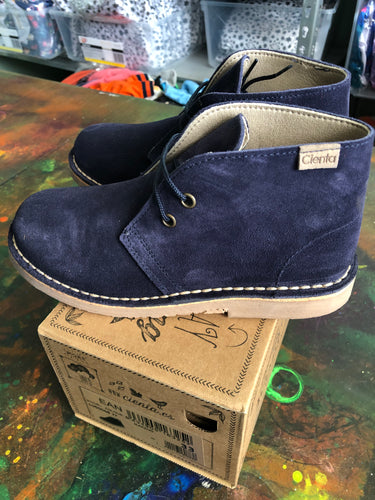 Navy Lace Boots Unisex